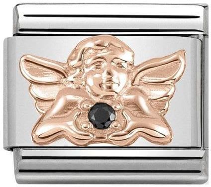 Nomination Classic Rose Gold Cubic Zirconia Guardian Angel Charm