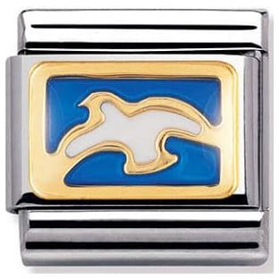 Nomination Classic Gold Air Animals Seagull Charm