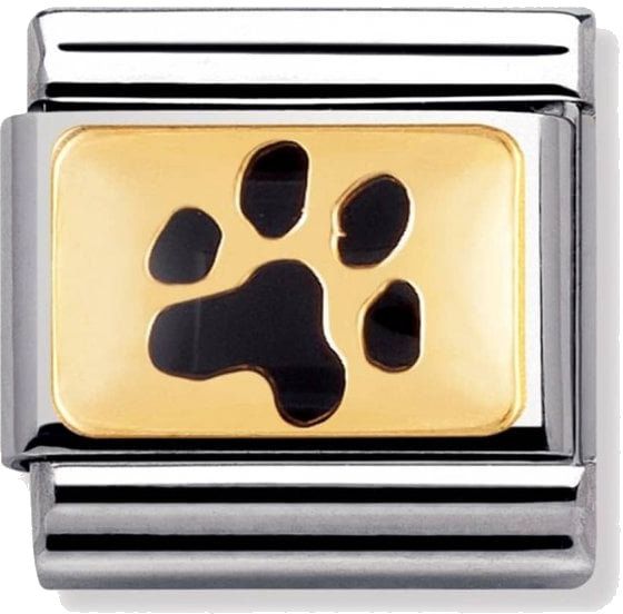 Nomination Classic Gold Symbols Dog Paw Print Charm