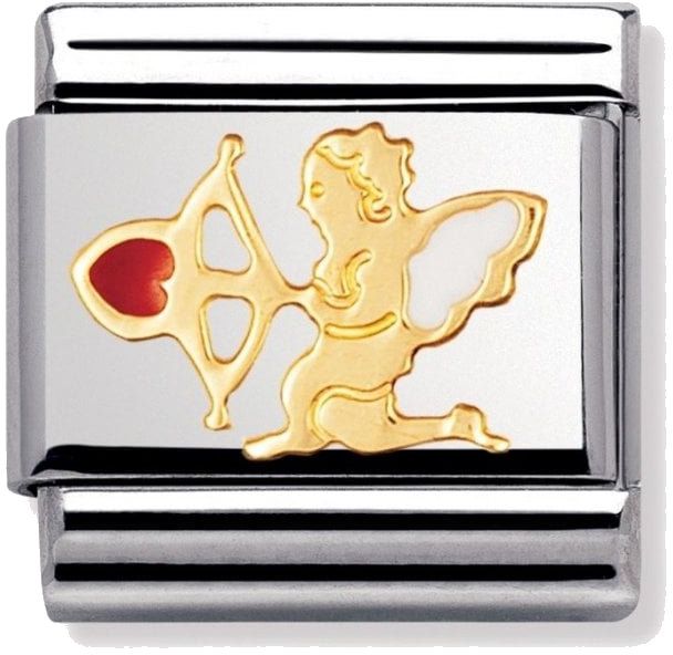 Nomination Classic Gold Love Cupid With Bow Charm
