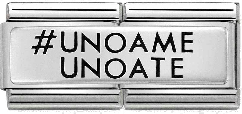 Nomination Classic Silver Double Engraved #Uno A Me Uno A Te Charm