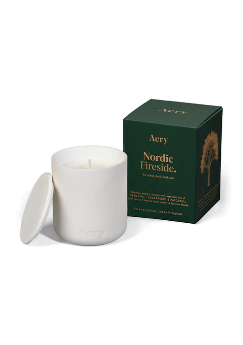 Aery Nordic Fireside Smoked Musk Scented Candle