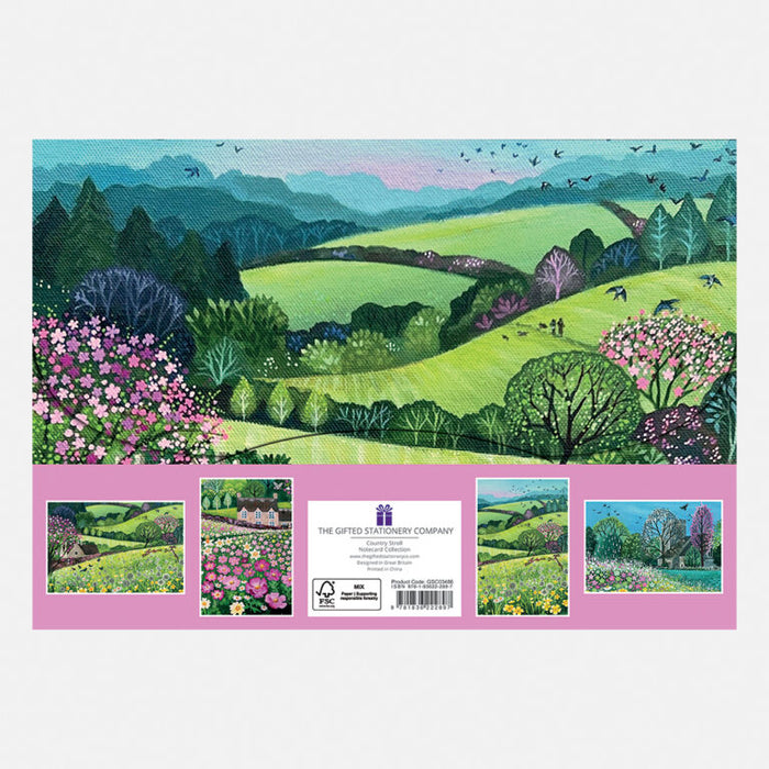 The Gifted Stationery Company Notecard Collection Country Stroll