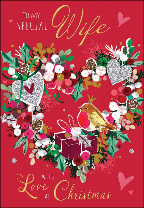 Jonny Javelin 'Wife Wreath' Christmas Card