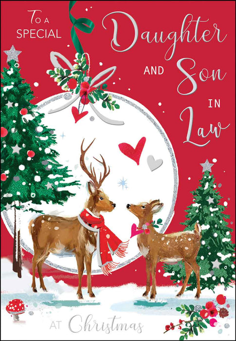 Jonny Javelin 'Daughter & Son in Law Deer Couple' Christmas Card -