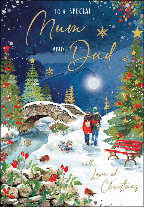 Jonny Javelin 'Mum & Dad Bridge' Christmas Card