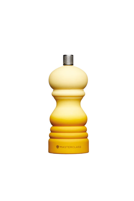 KitchenCraft Masterclass Mustard Ombre Salt or Pepper Mill 12cm