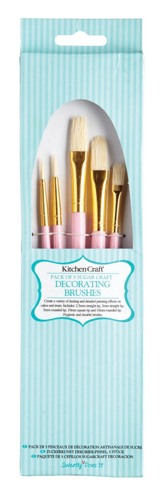 KitchenCraft Sugarcraft Decorating Brushes Pack of 5