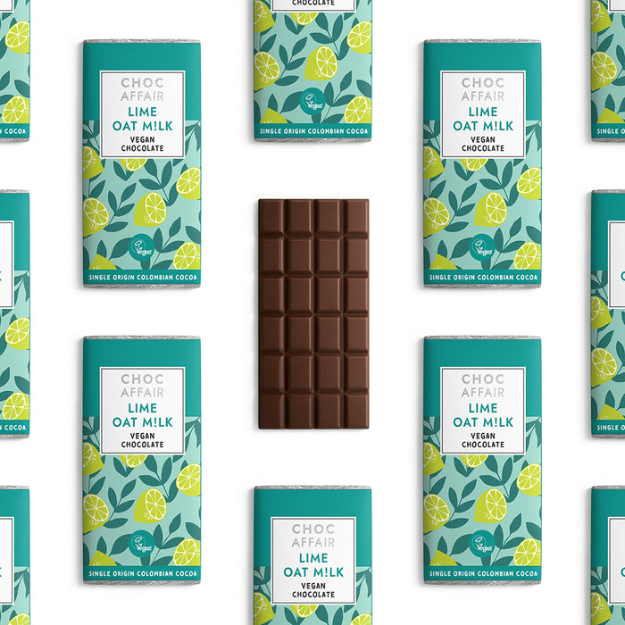 Choc Affair Oat M!lk Lime Chocolate Bar
