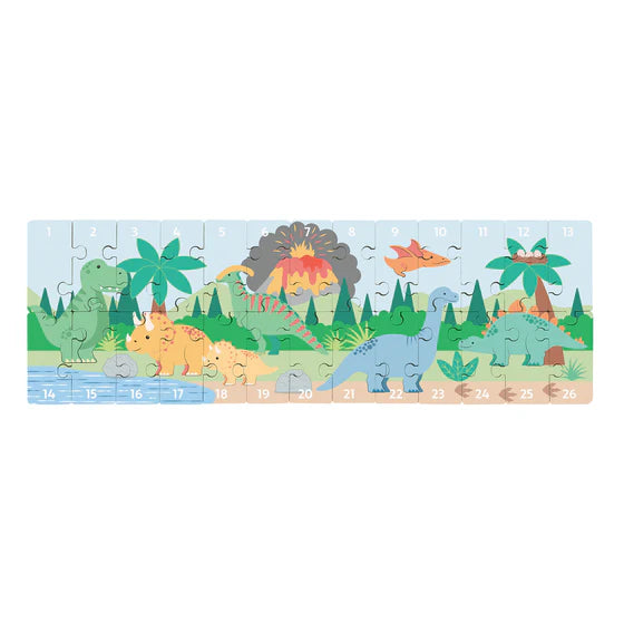 Orange Tree Dinosaurs Number Puzzle