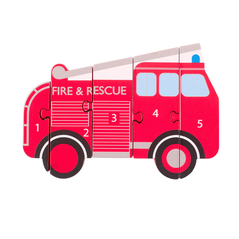 Orange Tree Vintage Fire Engine Number Puzzle — Maple Gifts