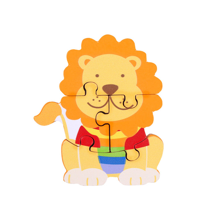 Orange Tree Lion Wooden Puzzle