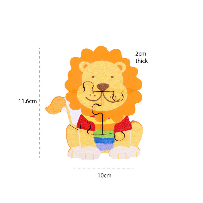 Orange Tree Lion Wooden Puzzle