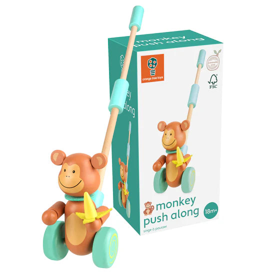 Orange Tree Monkey Push Along