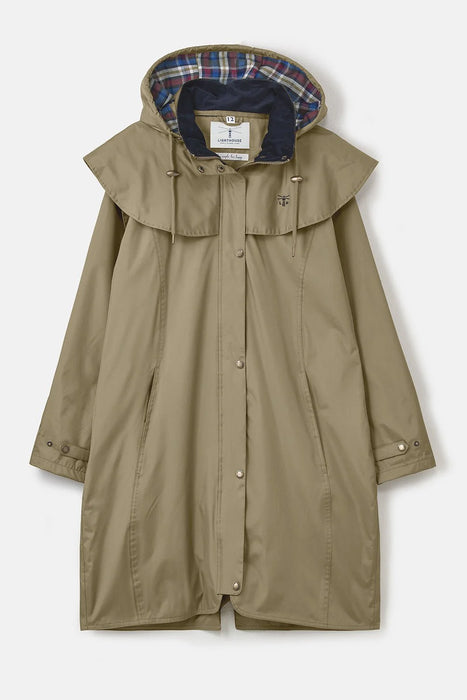 Lighthouse Women's Outrider 3/4 Length Waterproof Raincoat In Fawn