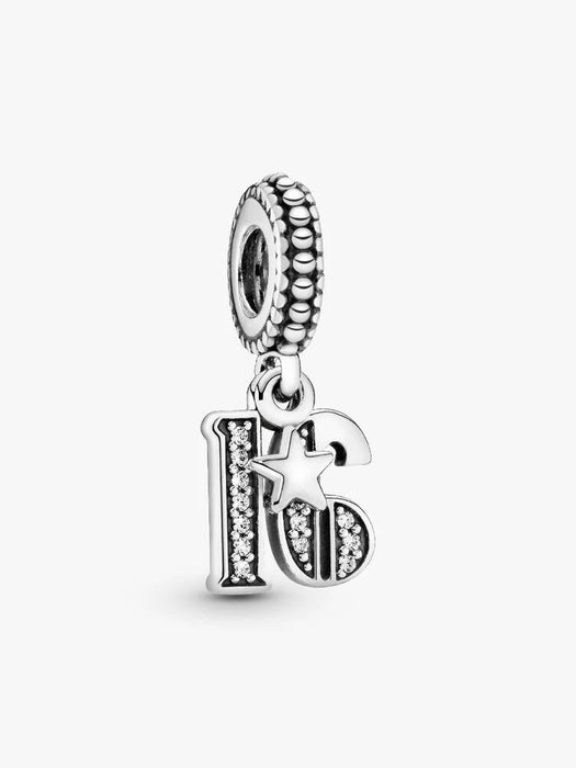 Pandora 16th Celebration Dangle 16 Charm Sterling Silver