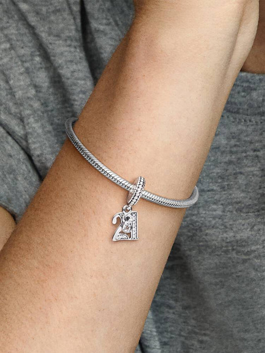 Pandora 21st Celebration Dangle Charm Sterling Silver