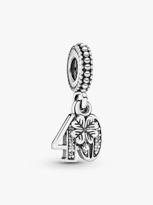 Pandora 40th Celebration Dangle Charm Sterling Silver