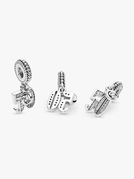 Pandora 50th Celebration Dangle Charm Sterling Silver