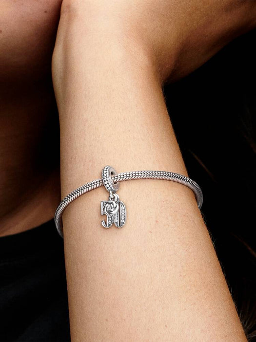 Pandora 50th Celebration Dangle Charm Sterling Silver