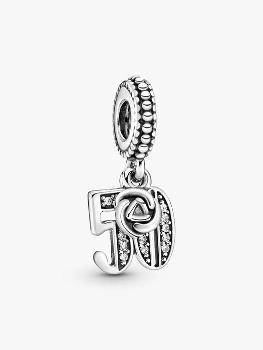 Pandora 50th Celebration Dangle Charm Sterling Silver