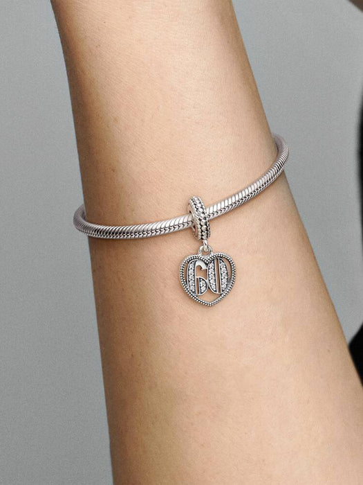 Pandora 60th Celebration Dangle Charm Sterling Silver