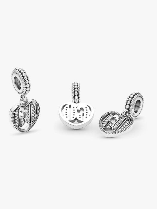 Pandora 60th Celebration Dangle Charm Sterling Silver