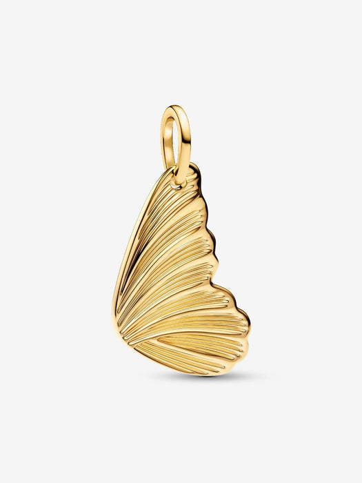 Pandora Engravable Butterfly Wing Tag Pendant 14K Gold Platung