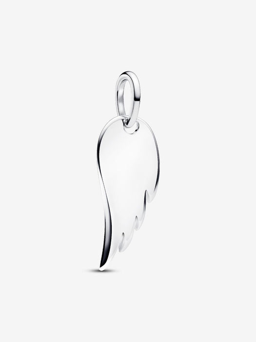 Pandora Engravable Angle Wing Tag Silver Pendant Sterling Silver