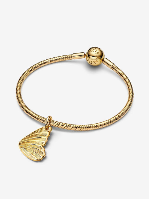 Pandora Engravable Butterfly Wing Tag Pendant 14K Gold Platung