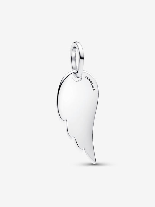 Pandora Engravable Angle Wing Tag Silver Pendant Sterling Silver