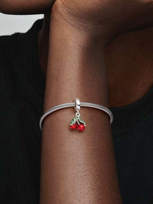 Pandora Asymmetrical Cherry Fruit Dangle Charm