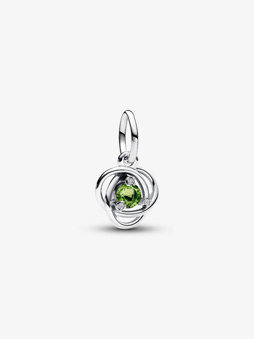 Pandora August Eternity Circle Dangle Charm Sterling Silver