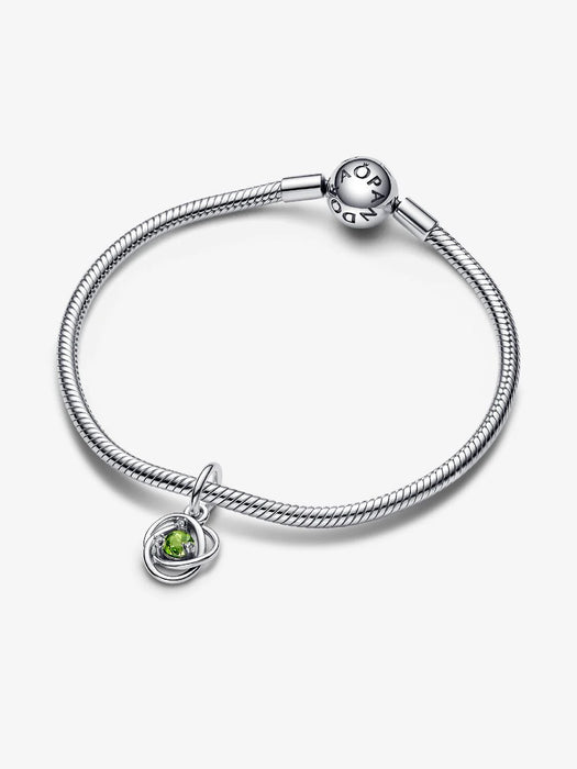 Pandora August Eternity Circle Dangle Charm Sterling Silver