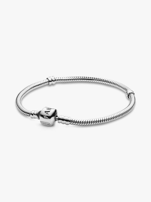 Pandora Barrel Clasp Snake Chain Bracelet Sterling Silver