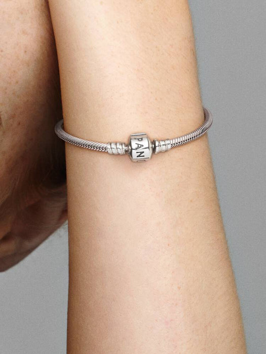 Pandora Barrel Clasp Snake Chain Bracelet Sterling Silver