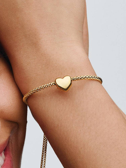 Pandora  Be Love Engravable Large Heart Charm 14k Gold Plating