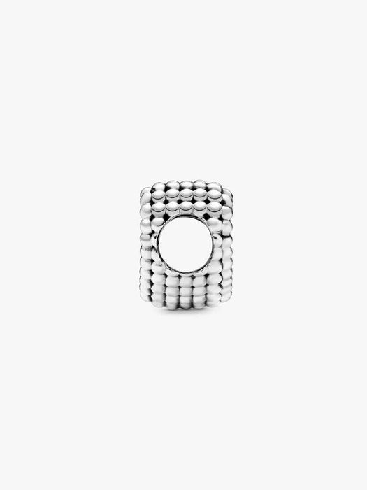 Pandora Beaded Open Heart Charm Sterling Silver