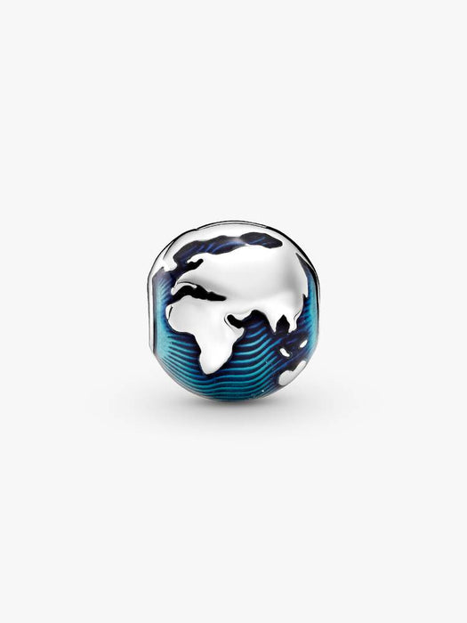 Pandora Blue Globe Clip Charm Sterling Silver
