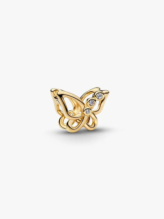 Pandora Butterfly Openwork Charm 14k Gold Plating