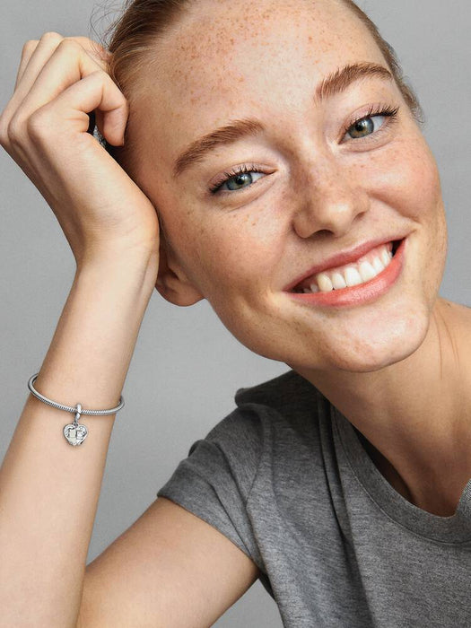 Pandora Cats & Hearts Dangle Charm Sterling Silver