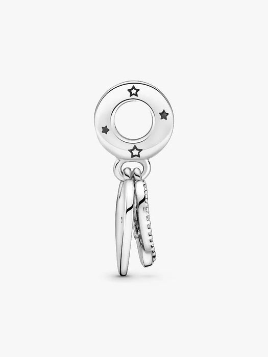 Pandora Cats & Hearts Dangle Charm Sterling Silver