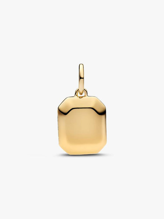 Pandora Celestial Blue Hexagon Dangle Charm 14k Gold Plating