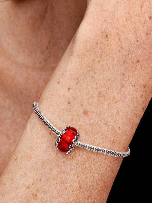 Pandora Christmas Magic Murano Glass Charm Sterling Silver