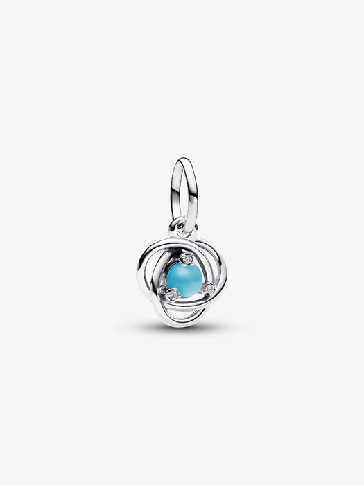 Pandora December Eternity Circle Dangle Charm Sterling Silver