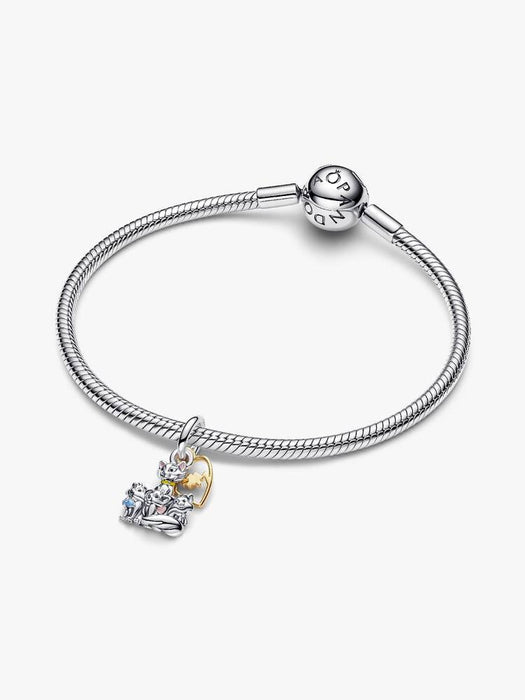 Pandora Disney Aristocats Dangle Charm Sterling Silver and 14k Gold