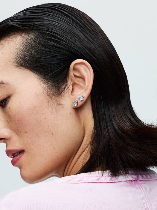 Pandora Disney Mickey Mouse & Minnie Mouse Sparkling Stud Earrings Sterling Silver