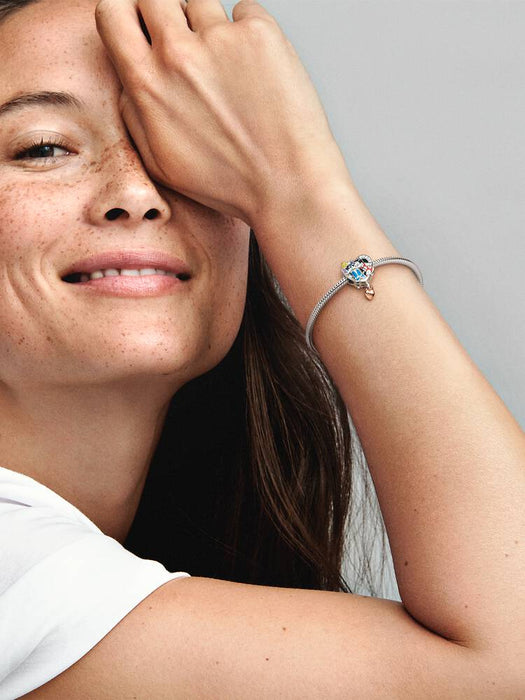 Pandora Disney Ohana Lilo & Stitch Inspired Charm Sterling Silver, 14k Rose Gold