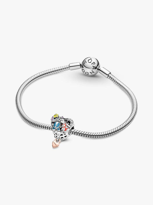 Pandora Disney Ohana Lilo & Stitch Inspired Charm Sterling Silver, 14k Rose Gold