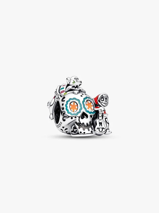 Pandora Disney Pixar Coco Miguel & Dante Skull Glow-in-the-dark Charm Sterling Silver